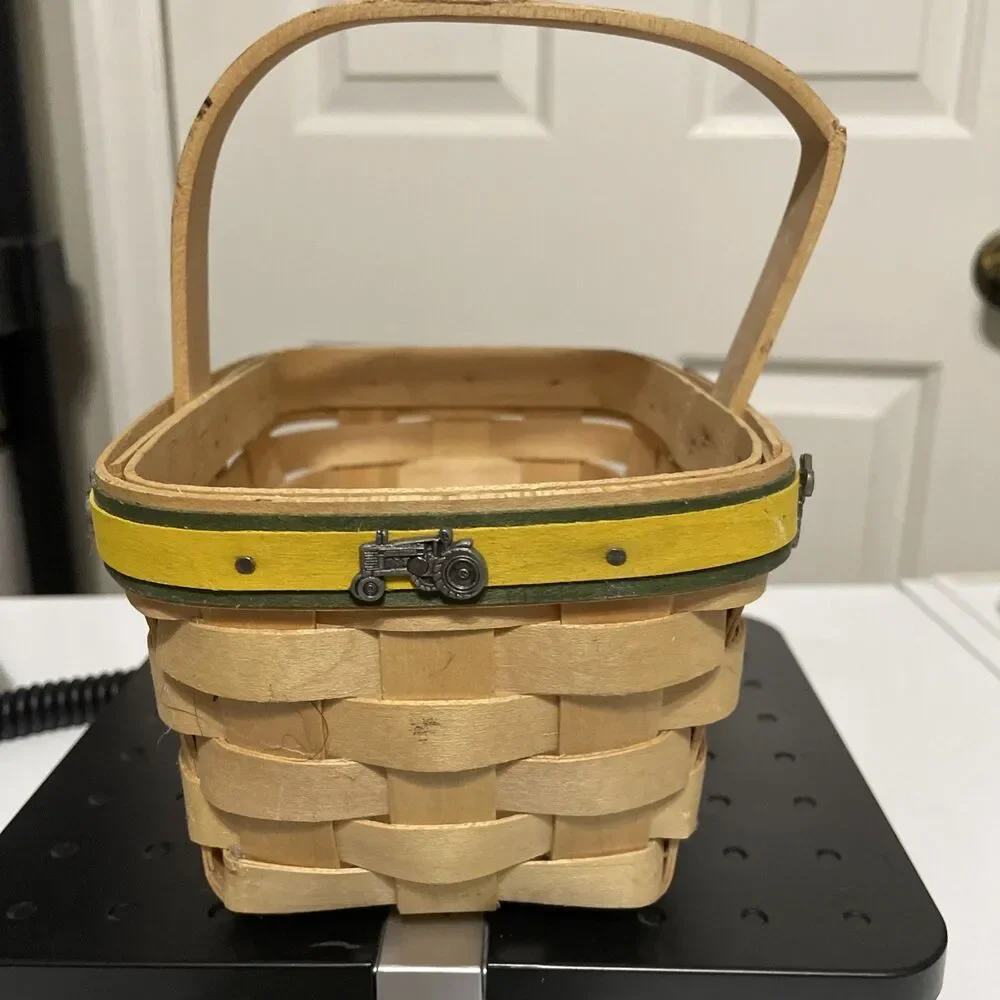 Flaw John Deere Small Longaberger Tractor Basket Handle Flaw